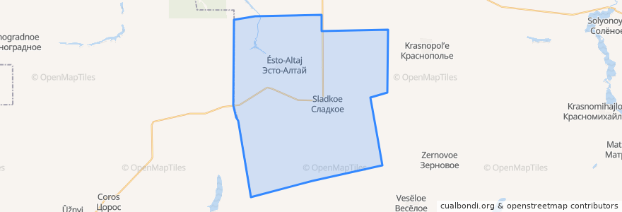 Mapa de ubicacion de Эсто-Алтайское сельское поселение.