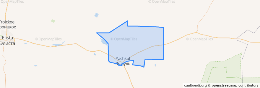 Mapa de ubicacion de Яшкульское сельское поселение.