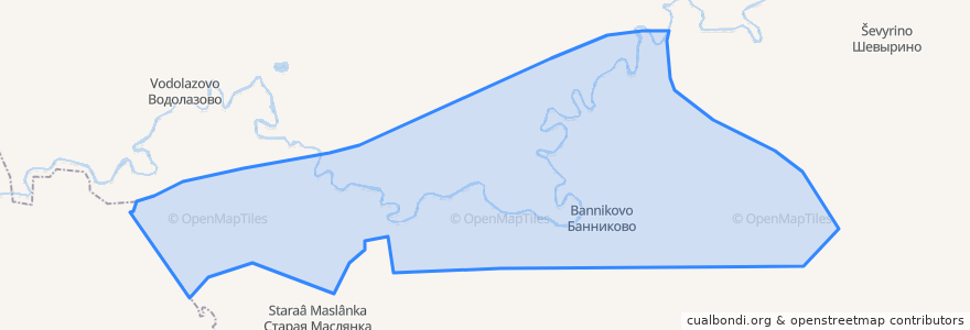 Mapa de ubicacion de Банниковское сельское поселение.