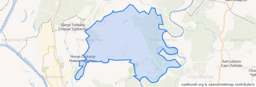 Mapa de ubicacion de Черкасский сельсовет.