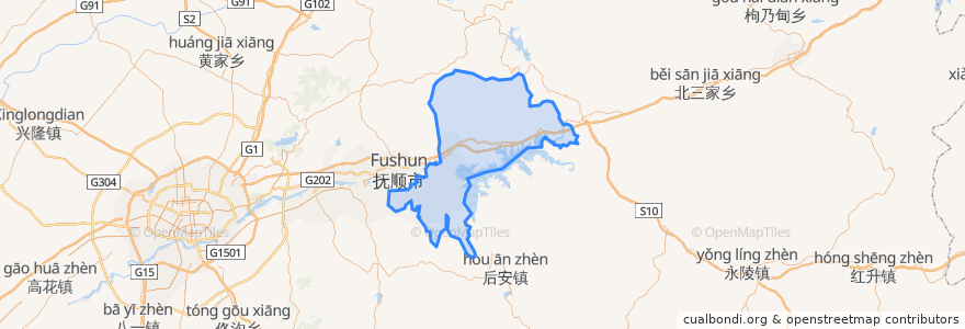 Mapa de ubicacion de Dongzhou District.