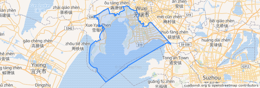 Mapa de ubicacion de District de Binhu.