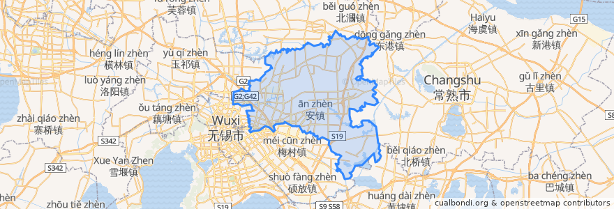Mapa de ubicacion de 锡山区.