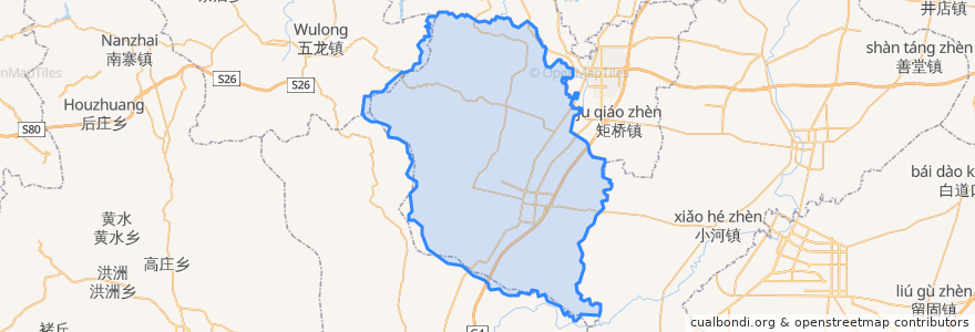 Mapa de ubicacion de Qi County.