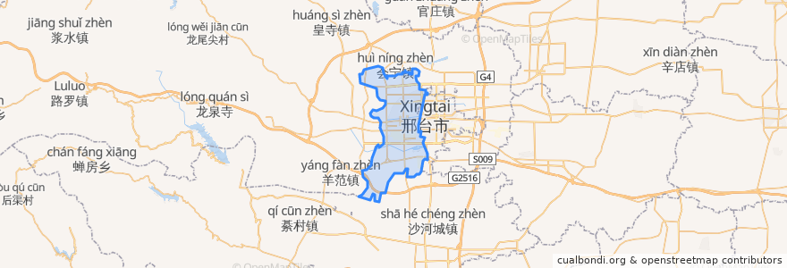 Mapa de ubicacion de 信都区.