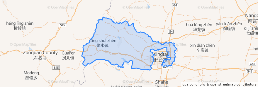 Mapa de ubicacion de Xiangdu District.