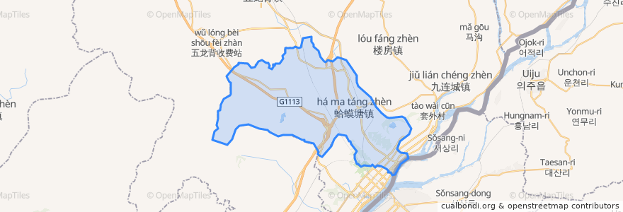 Mapa de ubicacion de Yuanbao District.