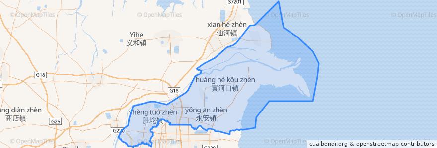 Mapa de ubicacion de Kenli District.