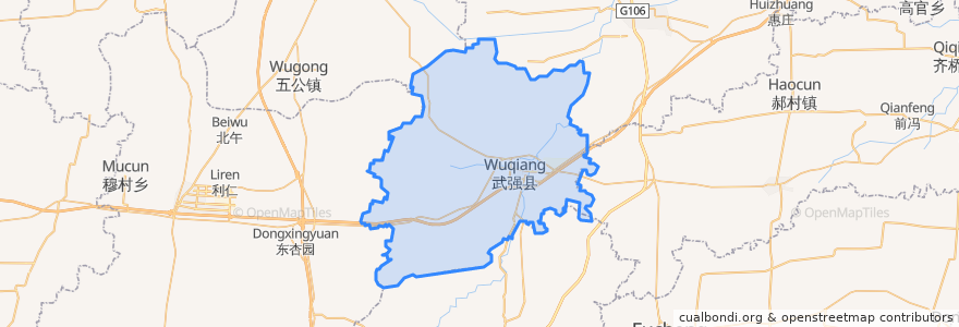 Mapa de ubicacion de 武强县.