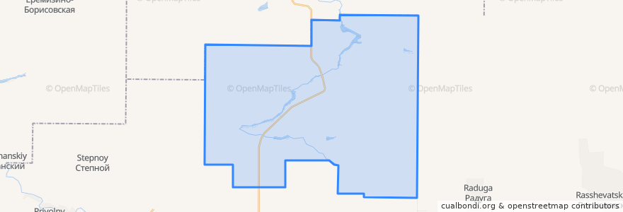 Mapa de ubicacion de Дмитриевское сельское поселение.