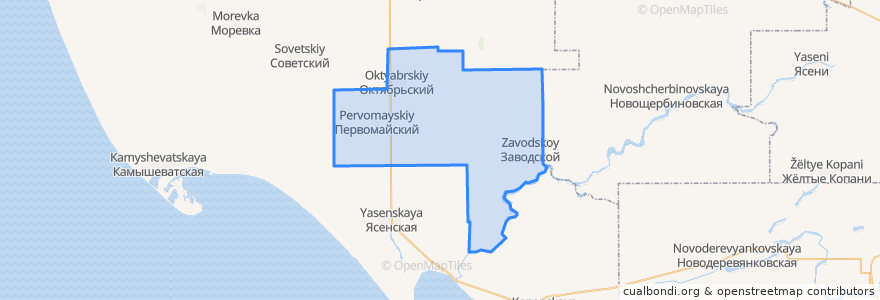 Mapa de ubicacion de Ейское сельское поселение.