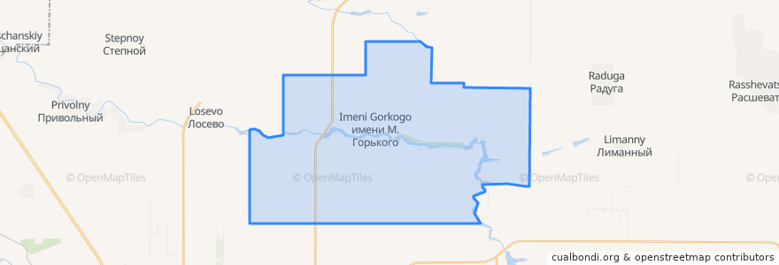 Mapa de ubicacion de сельское поселение имени М. Горького.