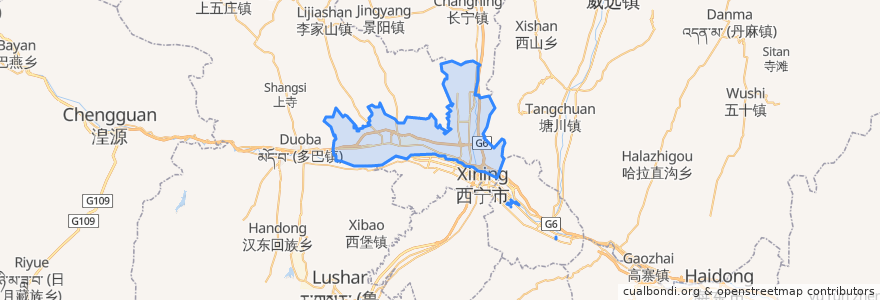 Mapa de ubicacion de Chengbei District.