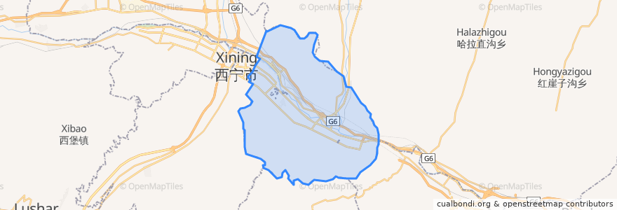 Mapa de ubicacion de Chengdong District.