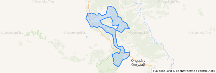 Mapa de ubicacion de Каракольское сельское поселение.