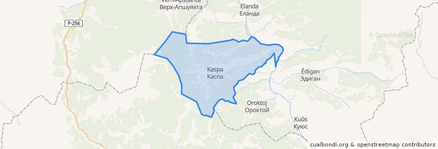 Mapa de ubicacion de Каспинское сельское поселение.