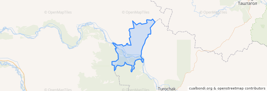 Mapa de ubicacion de Озеро-Куреевское сельское поселение.