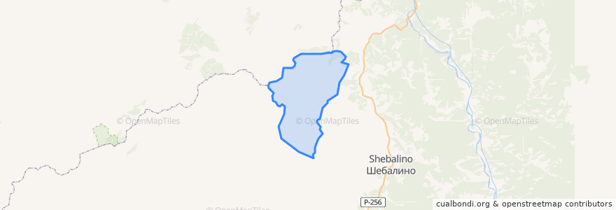 Mapa de ubicacion de Улусчергинское сельское поселение.