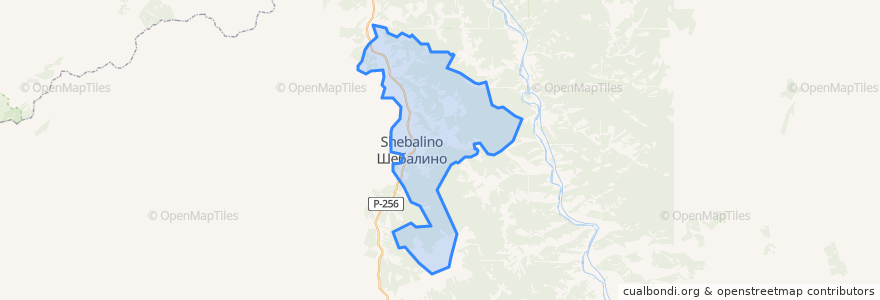 Mapa de ubicacion de Шебалинское сельское поселение.