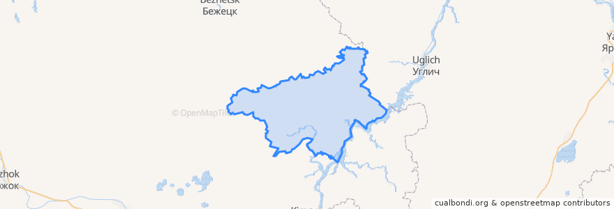 Mapa de ubicacion de Кашинский городской округ.