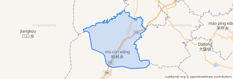 Mapa de ubicacion de Mucun.