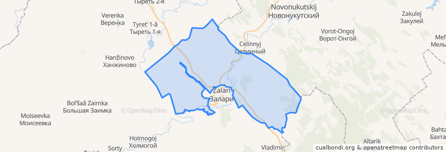 Mapa de ubicacion de Бажирское сельское поселение.