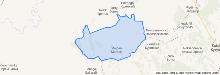 Mapa de ubicacion de Мойганское сельское поселение.