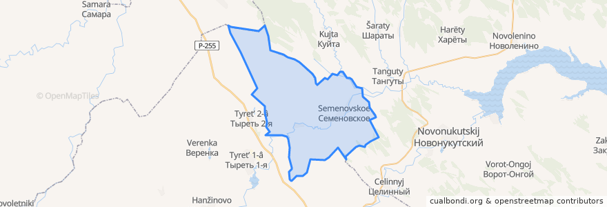 Mapa de ubicacion de Семеновское сельское поселение.