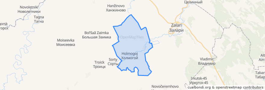 Mapa de ubicacion de Холмогойское сельское поселение.