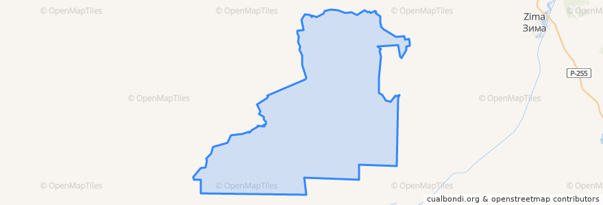 Mapa de ubicacion de Зулумайское сельское поселение.