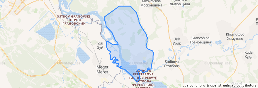 Mapa de ubicacion de Усть-Кудинское сельское поселение.