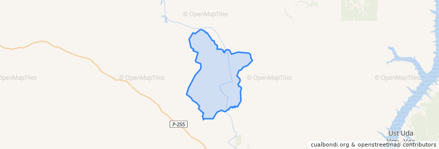 Mapa de ubicacion de Уянское сельское поселение.