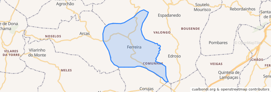 Mapa de ubicacion de Ferreira.
