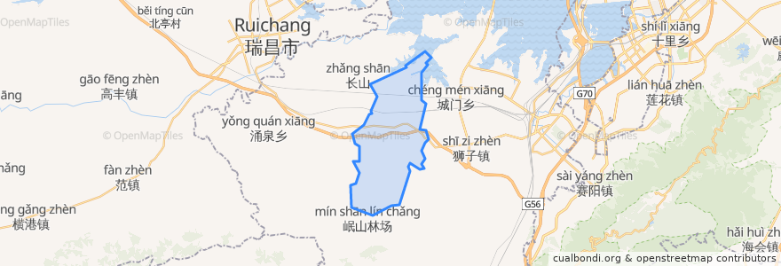Mapa de ubicacion de Xinhe.