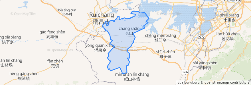 Mapa de ubicacion de Xintang.