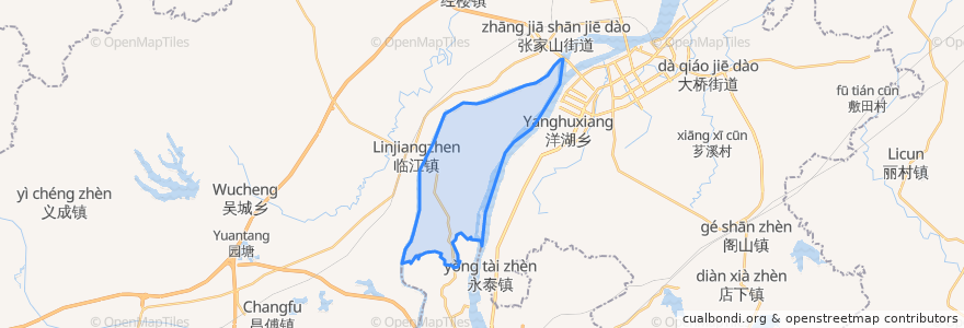 Mapa de ubicacion de Zhoushang.