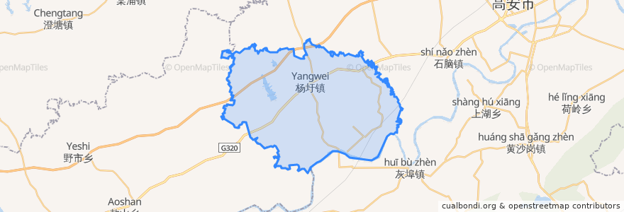 Mapa de ubicacion de Yangxu.