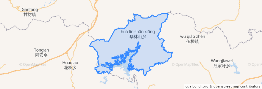 Mapa de ubicacion de Hualinshan.