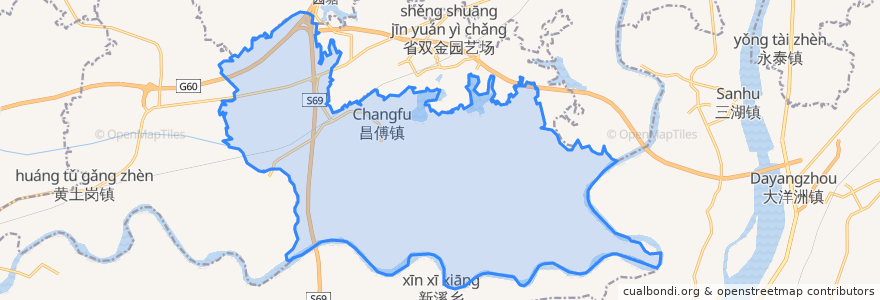 Mapa de ubicacion de 昌傅镇.