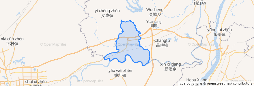 Mapa de ubicacion de 黄土岗镇.