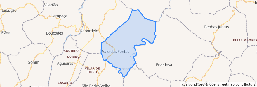 Mapa de ubicacion de Vale das Fontes.