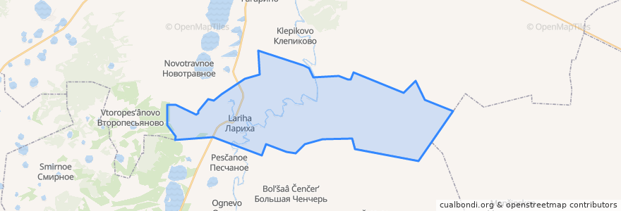 Mapa de ubicacion de Ларихинское сельское поселение.