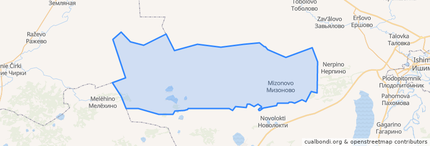 Mapa de ubicacion de Мизоновское сельское поселение.