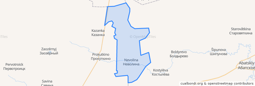 Mapa de ubicacion de Неволинское сельское поселение.
