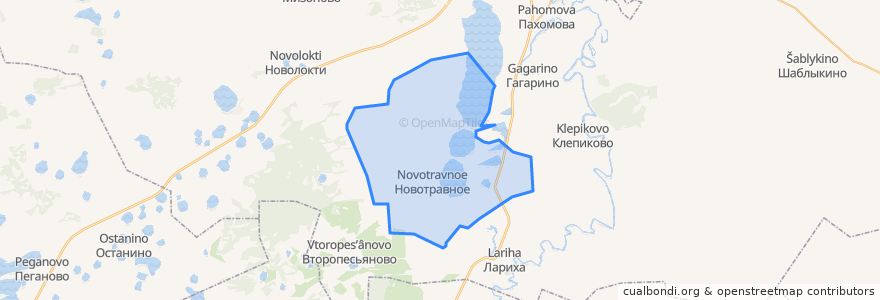 Mapa de ubicacion de Новотравнинское сельское поселение.