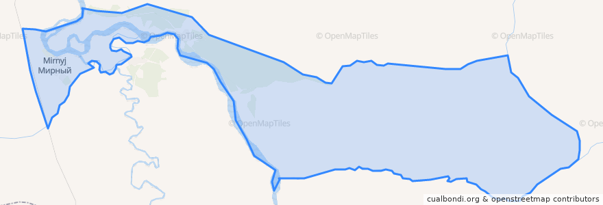 Mapa de ubicacion de Мирнинское сельское поселение.