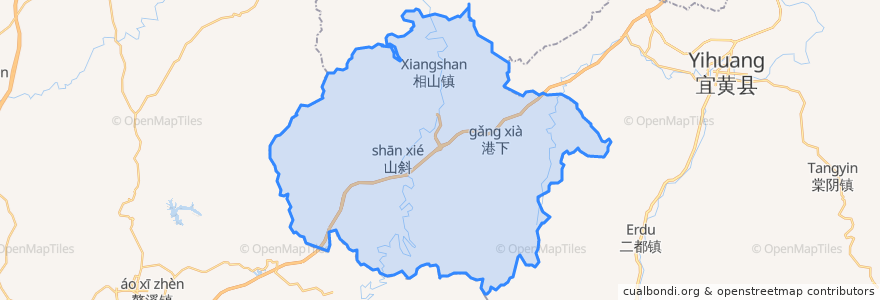 Mapa de ubicacion de Xiangshan.