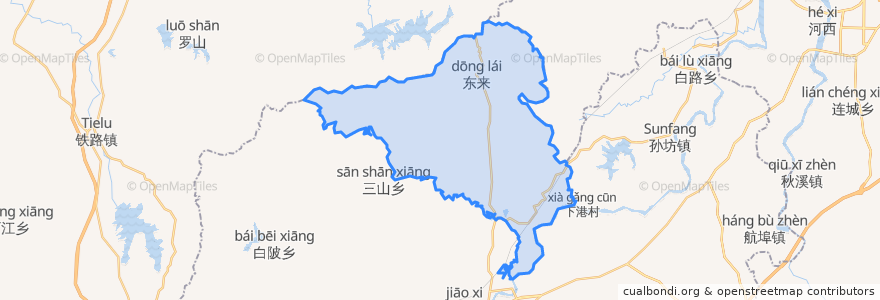 Mapa de ubicacion de Heshang.