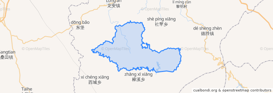 Mapa de ubicacion de Hongcun.