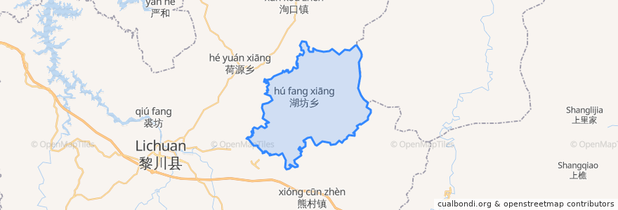 Mapa de ubicacion de Hufang.